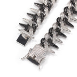 Bracelet Hiphop Cuban Bracelet 19MM Copper with Zircon Full Diamond Jesus Pieces St. Valentine's