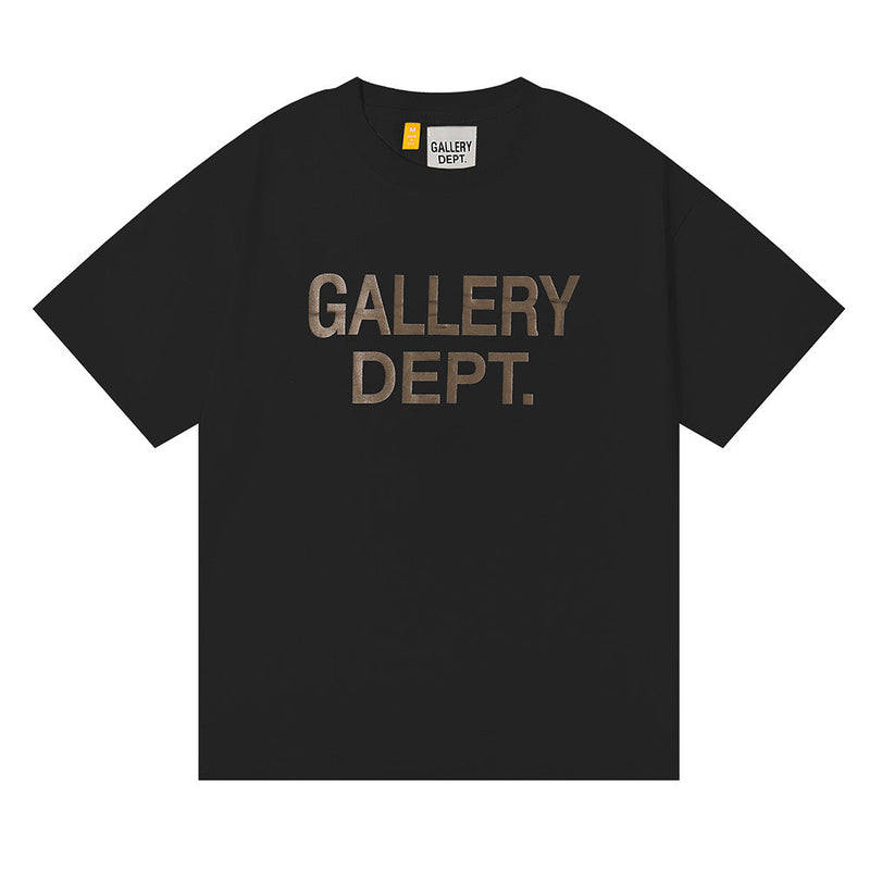 Gallery Dept T Shirts Los Angeles Gallery Dept Letter Print Loose Men and Women Casual Short Sleeved T-shirt