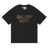 Gallery Dept T Shirts Los Angeles Gallery Dept Letter Print Loose Men and Women Casual Short Sleeved T-shirt