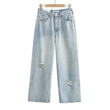 Women Jeans Hot Girl Make Old Ripped Loose Slimming