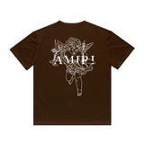 Amiri T Shirt Printed Casual Hip Hop round Neck Short Sleeve T-shirt