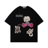 Men T-Shirt Fun Cartoon Foam Oversize All-Matching