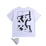 Ow T Shirts 3D Twisted Sketch Graffiti Arrow Print