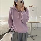 Women Pullover Sweater Loose Knit