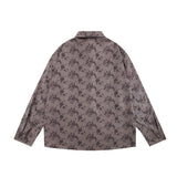 Men Long Sleeved T Shirt Spring and Autumn Floral Shirt Ins Loose Casual Long Sleeves Shirt