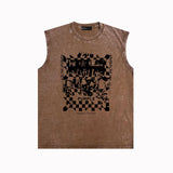 Purple Brand Distressed Tank T Shirts Distressed Sleeveless T-shirt Vest