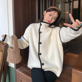 Women Knitted Cardigan Fashion Loose Sweater