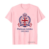 Inspired by Queen's Platinum Jubilee 2022 Elizabeth 70 Years T-shirt Printed round Neck Short Sleeve T-shirt