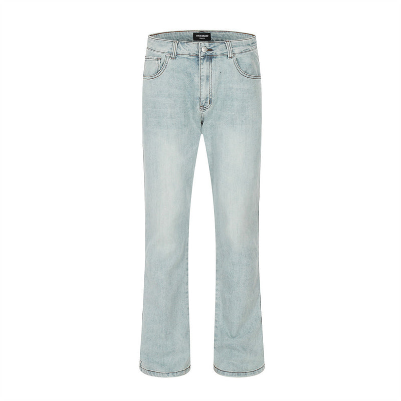 Men Jeans Bell-Bottom Pants Versatile Loose Trendy