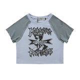 Men T-Shirt Summer Retro Patchwork Top