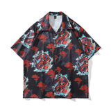 Short Sleeve Shirt Loose Beach Printed Shirt