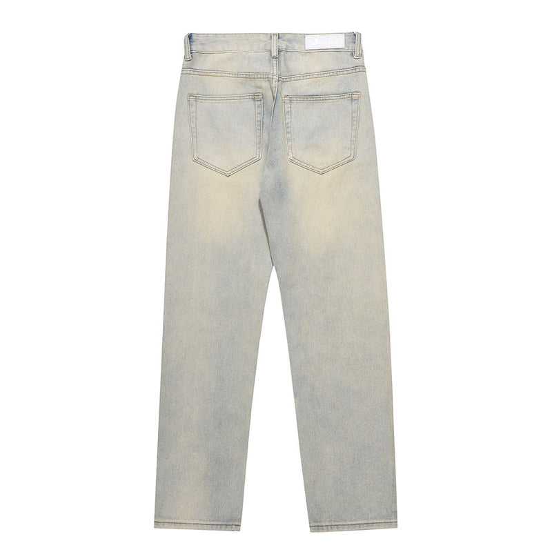 Men Jeans Zipper Loose Cool Casual Distressed