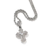 Jewelry Cross Pendant Miniature Zircon Vintage Crosses St. Valentine's Spectrum