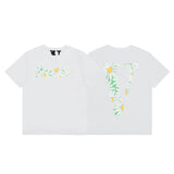 Vlone T Shirt Spring Summer Daisy Pattern Crew Neck