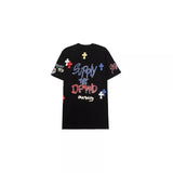 CHH Chrome Heart T Shirts Croix Cross Color Leather Printed Short Sleeve T-Shirt