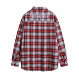 Men Long Sleeved T Shirt Spring and Autumn Plaid Shirt Coat Men's Loose Casual Long Sleeves Shirt
