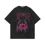 Men T-shirt Angel Print Retro Loose