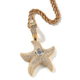 Jewelry with Diamonds Starfish Pendant Twist Chain Pentagram Angel Pieces Spectrum St. Valentine's
