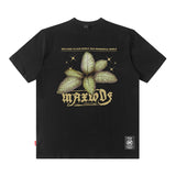 Men T-Shirt Butterfly Print Versatile Casual Loose