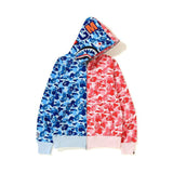 Bathing Ape Hoodie Shark Stitching Sweater Men's Cardigan