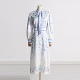 Bohemian Dress French Retro Flower Print