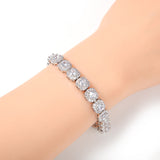 Bracelet Hip Hop 9mm Square Rock Sugar Zircon Bracelet ins Spectrum St. Valentine's