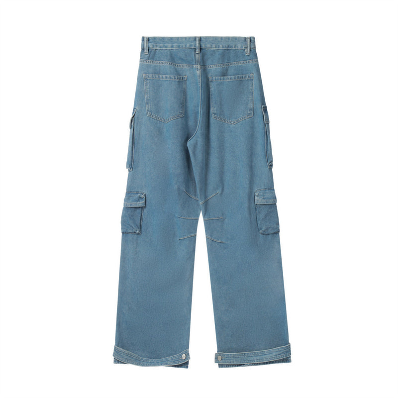 Men Jeans Multi-Pocket Cargo Pants