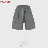 MIJKO Mens Shorts Zip-breasted Casual Unisex Shorts