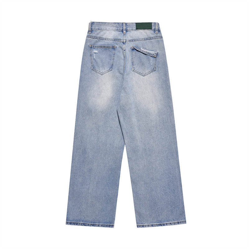 Men Jeans Loose Leisure All-Matching Worn out