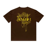 Amiri T Shirt Printed Casual Hip Hop round Neck Short Sleeve T-shirt