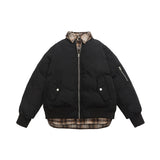 Unisex Coat Winter Cotton-Padded Coat Couple Fake Two Pieces