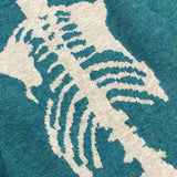 Kapital Sweater Vintage Pingtian Hehong round Neck Loose Bone Skeleton Knit Casual Sweater