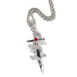 Jewelry Hip Hop Chinese Dragon Cross Miniature Zircon Pendant Royalty Crosses Jesus Pieces