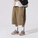 Unisex Shorts Retro Cropped Pants Loose Casual