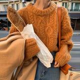 Women Pullover Sweater Loose and Warm Knitwear Sweater
