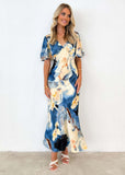 Women Dress Sexy Vitality Color Slit Dress