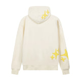Men Fleece Lined Hoodie English Letter Hooded Sweater Men's Loose Hooded Cardigan Autumn and Winter