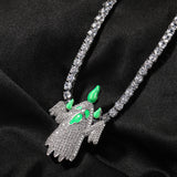 Jewelry Color Luminous Ghost Pendant Necklace Royalty Night light Jesus Pieces