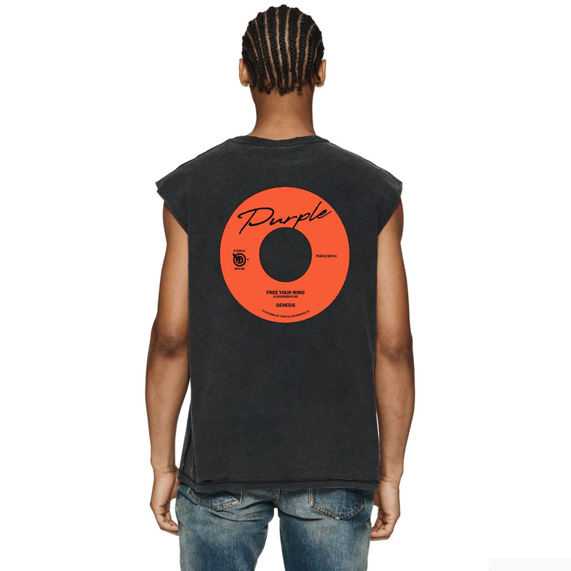 Purple Brand Distressed Tank T Shirts Distressed Sleeveless T-shirt Vest