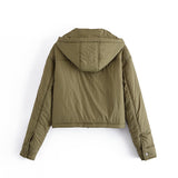 Women Cotton Coat Fashion Casual Hooded Coat