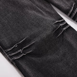 Men Jeans Personality Distressed Stitching