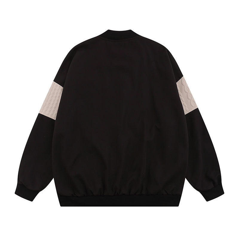 Women Jackets College Style Color Blocking Baseball Uniform