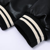 Men Cotton Mixed Jacket Coat Embroidered Letter Baseball Uniform Jacket Men Loose Stitching Jacket