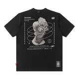 Men T-Shirt Butterfly Print Versatile Casual Loose