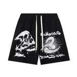 Hellstar Shorts2024 Summer Skull Loose Shorts
