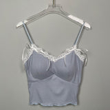 Women Vest Suspenders Lace Sexy Tight Bow