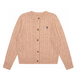 Ralph Lauren Knitted sweaters RL wool logo crew neck gradual change twist knitted cardigan