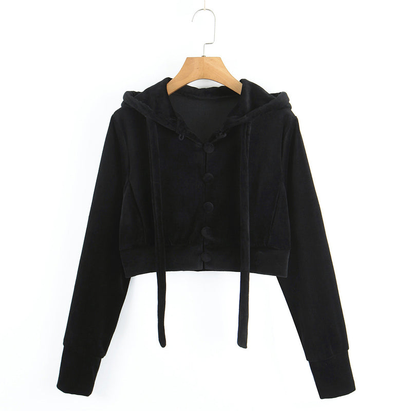 Women Hoodie Hot Girl Velvet Body-Hugging Suit