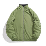 Unisex Coat Stand Collar Coat Loose Cotton Coat Lightweight