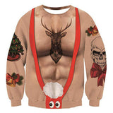 Black Christmas Sweater 3D Printed Christmas Series round Neck Sweater